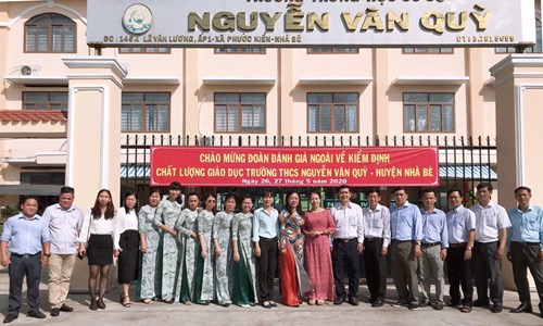 THCS Nguyễn Văn Quỳ - Đón đoàn kiểm tra KĐCLGD